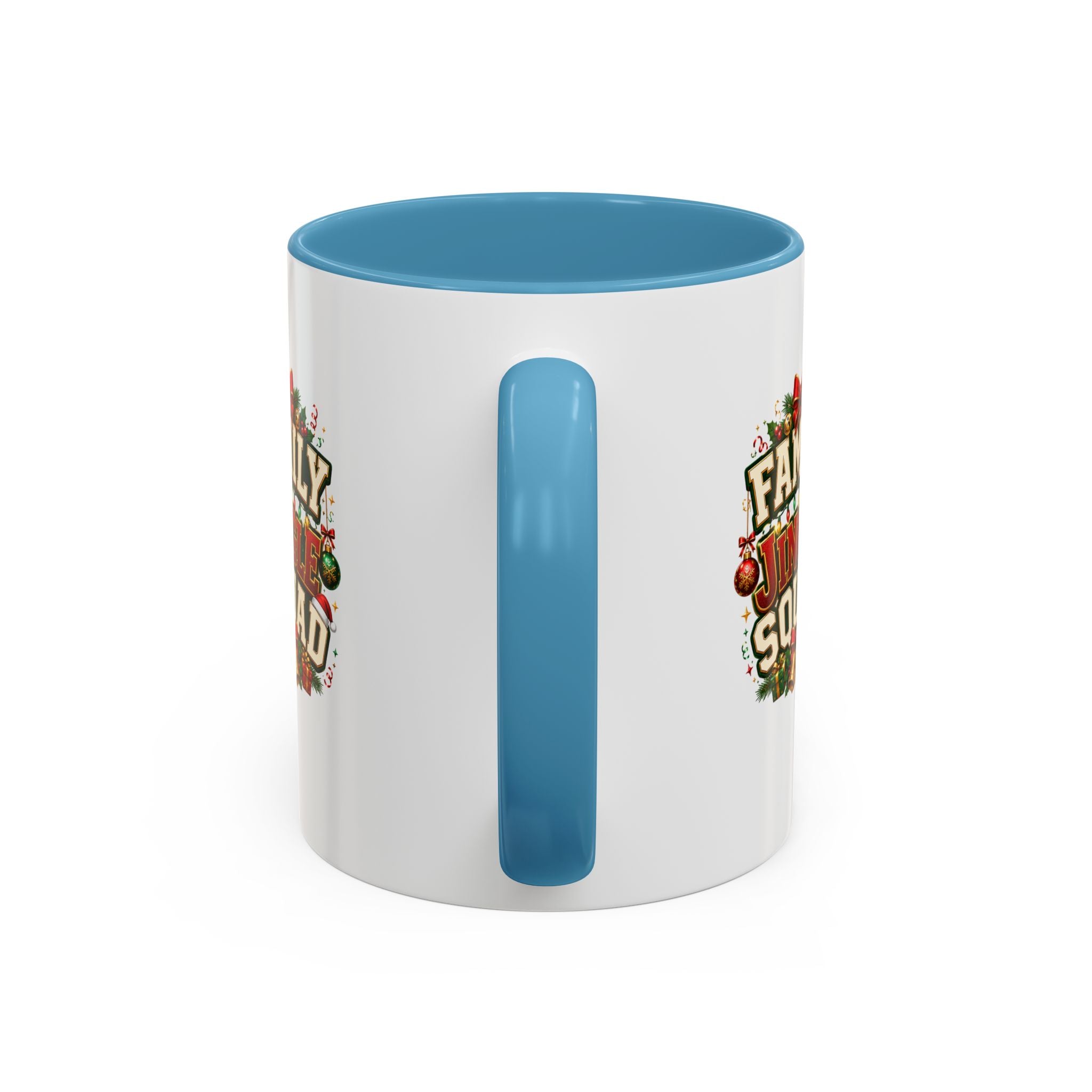 Family Jingle Squad Accent Coffee Mug — Christmas Holiday Coffee Cup
