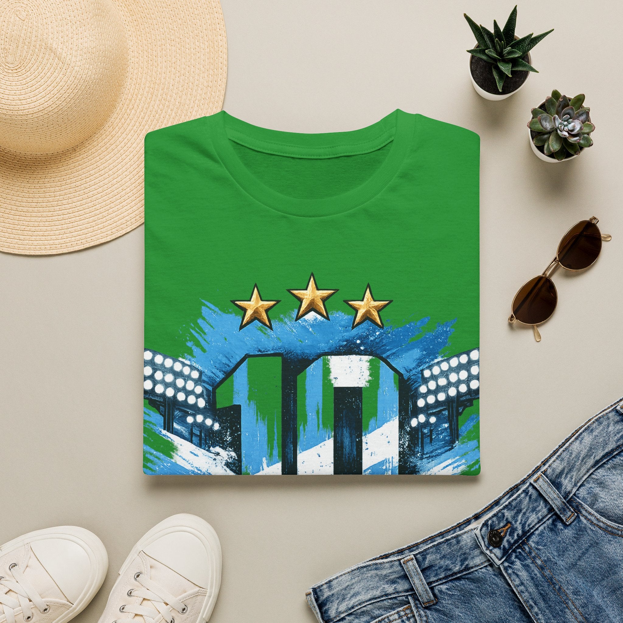 Argentina Soccer Fan T-Shirt — 'La Nuestra' #10 Jersey Design