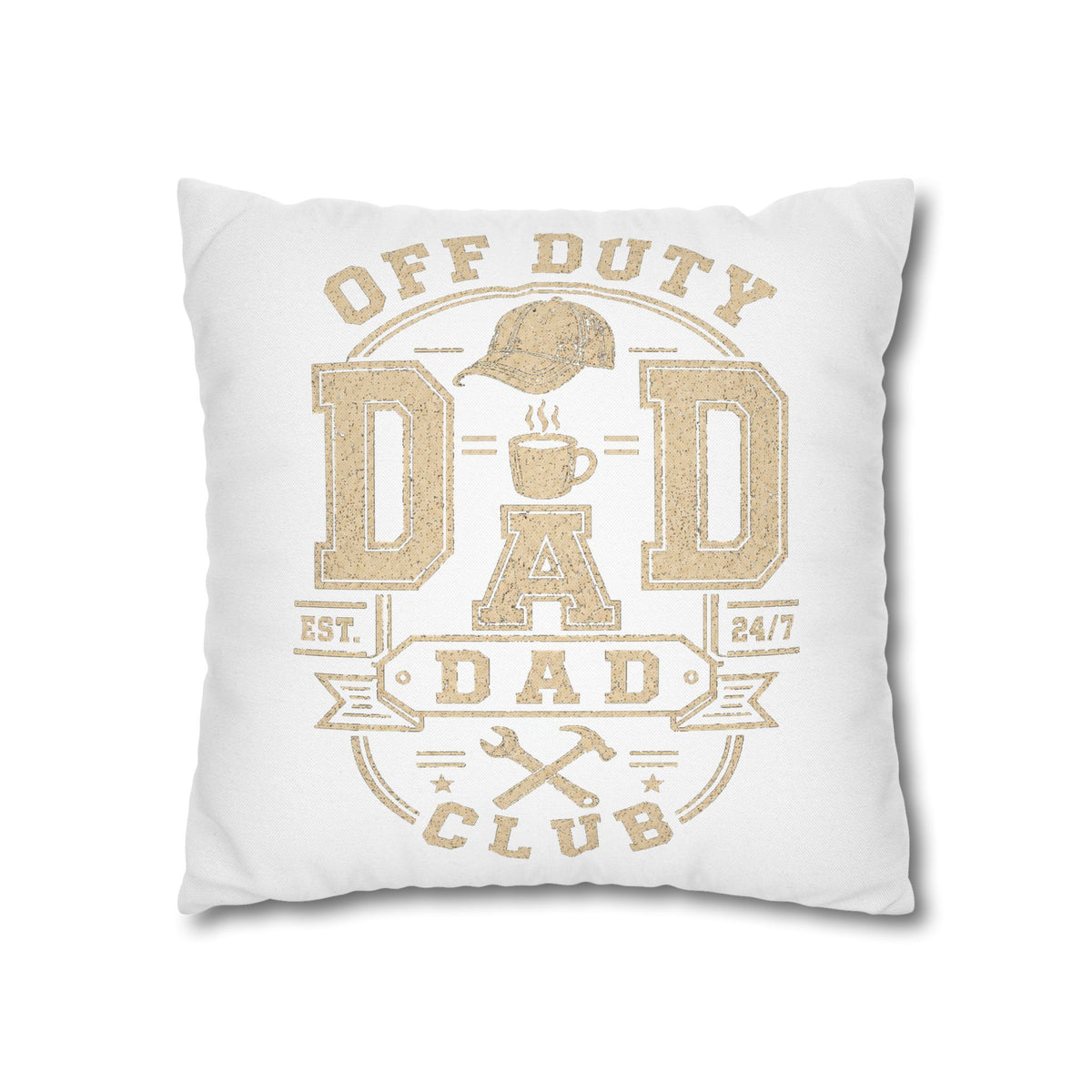 Off Duty Dad Club Throw Pillowcase — 'Off Duty DAD' Decorative Cushion Cover for Father’s Day Milo Bailey Dog Dad Mom
