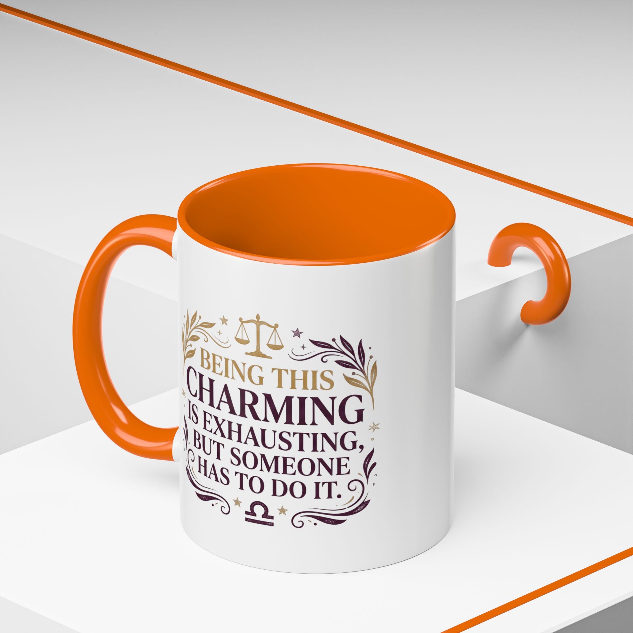 Libra Coffee Mug - "Being This Charming Is Exhausting" Astrology Zodiac Gift
