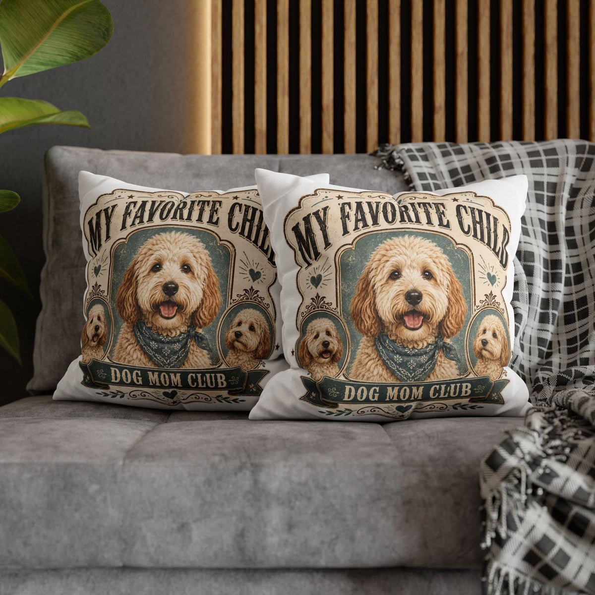 My Favorite Child Dog Mom Club Pillowcase Milo Bailey Dog Dad Mom