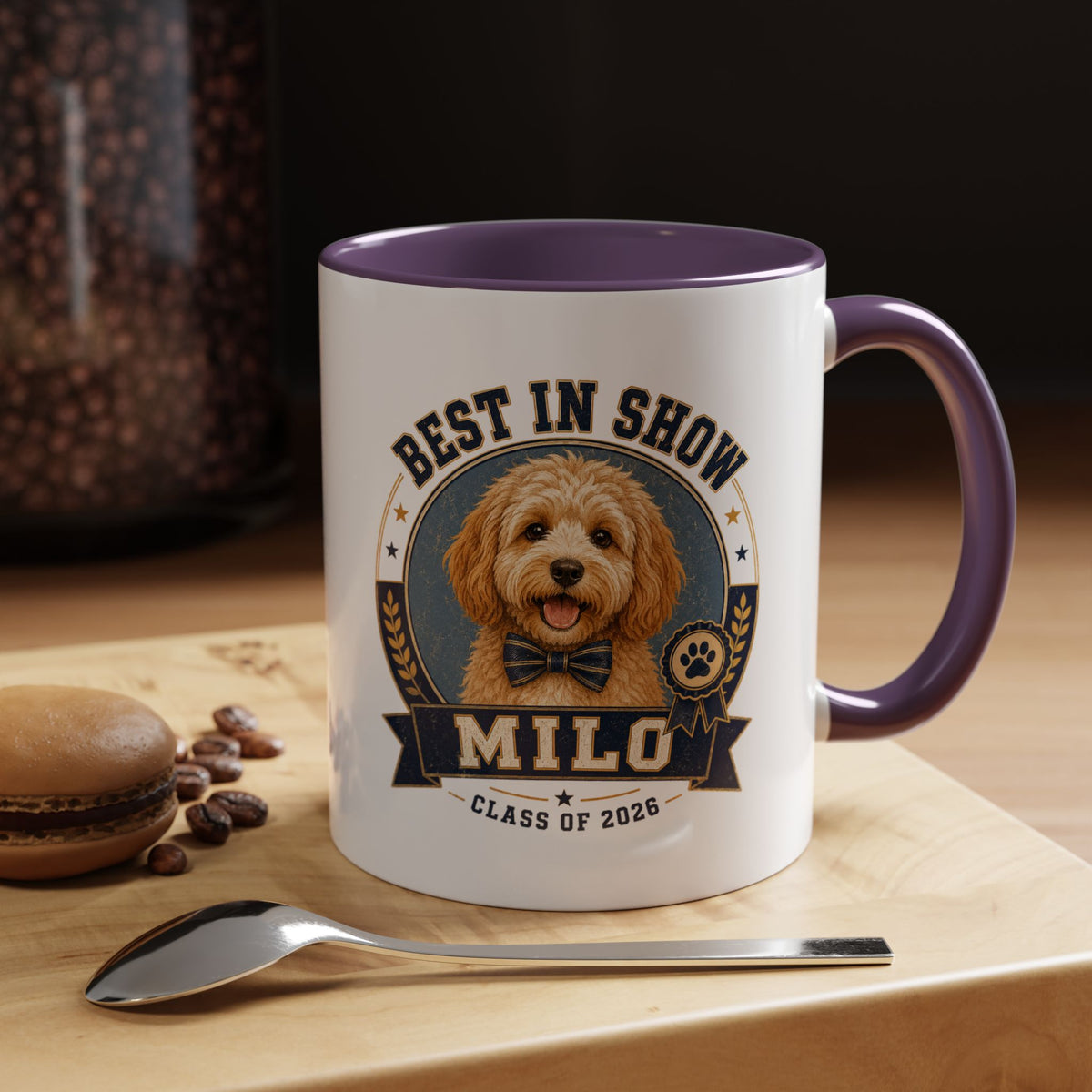 Milo Bailey Dog Dad Mom Best in Show Milo Coffee Mug — Personalized Dog Lover Gift (Class of 2026)