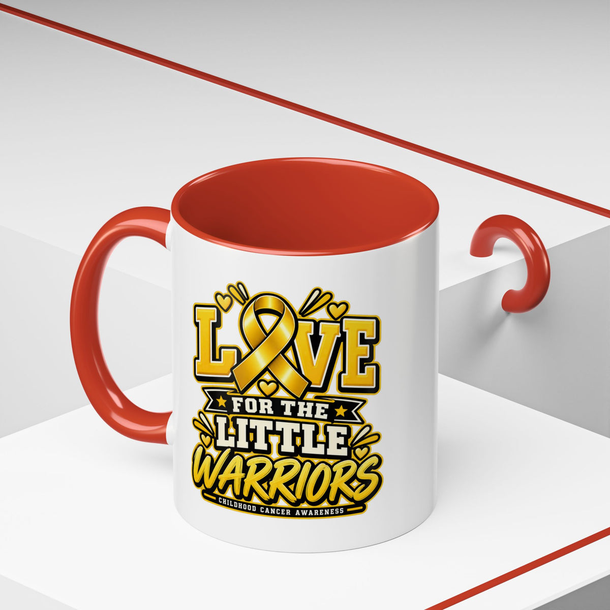 Coffee Mug — "Love for the Little Warriors" Childhood Cancer Awareness Accent Mug