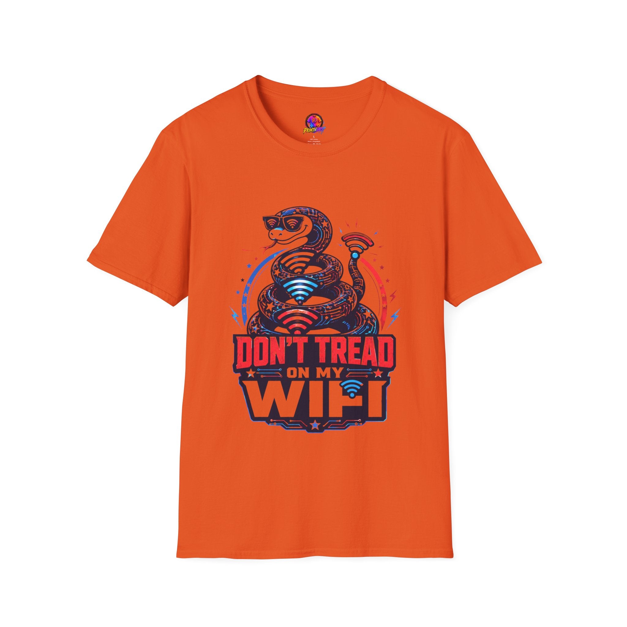 Don’t Tread on My WiFi T-Shirt — Patriotic Gadsden Snake WiFi Tee