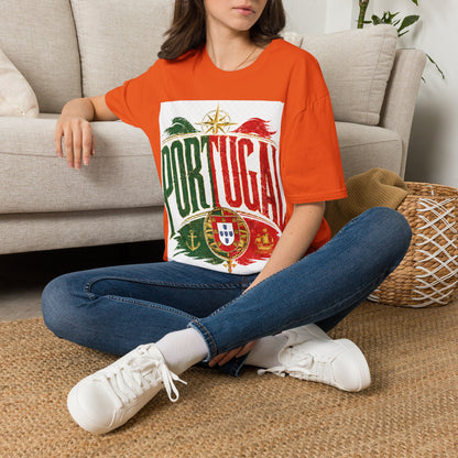 Portugal Vintage Compass T-Shirt — Retro Portuguese Flag Travel Tee