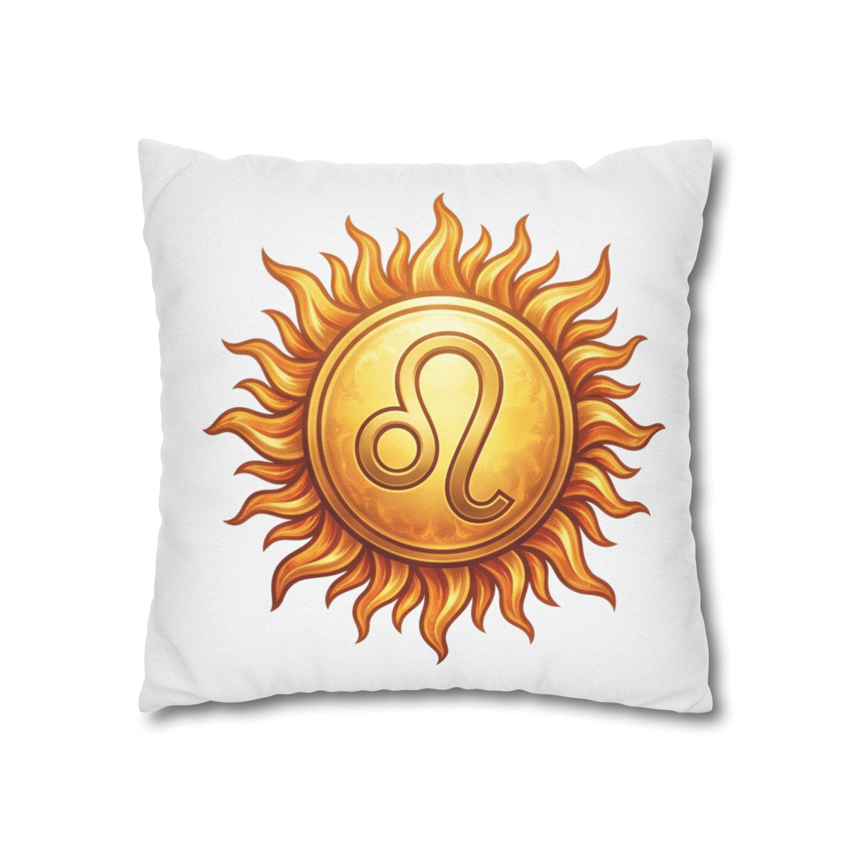 Leo Sun Zodiac Decorative Pillow Spun Square Pillowcase