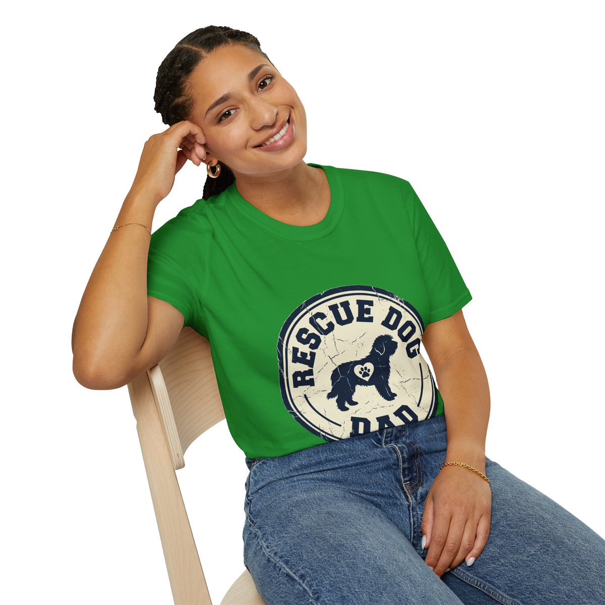Rescue Dog Dad T-Shirt – Vintage Shelter Pup Support Tee