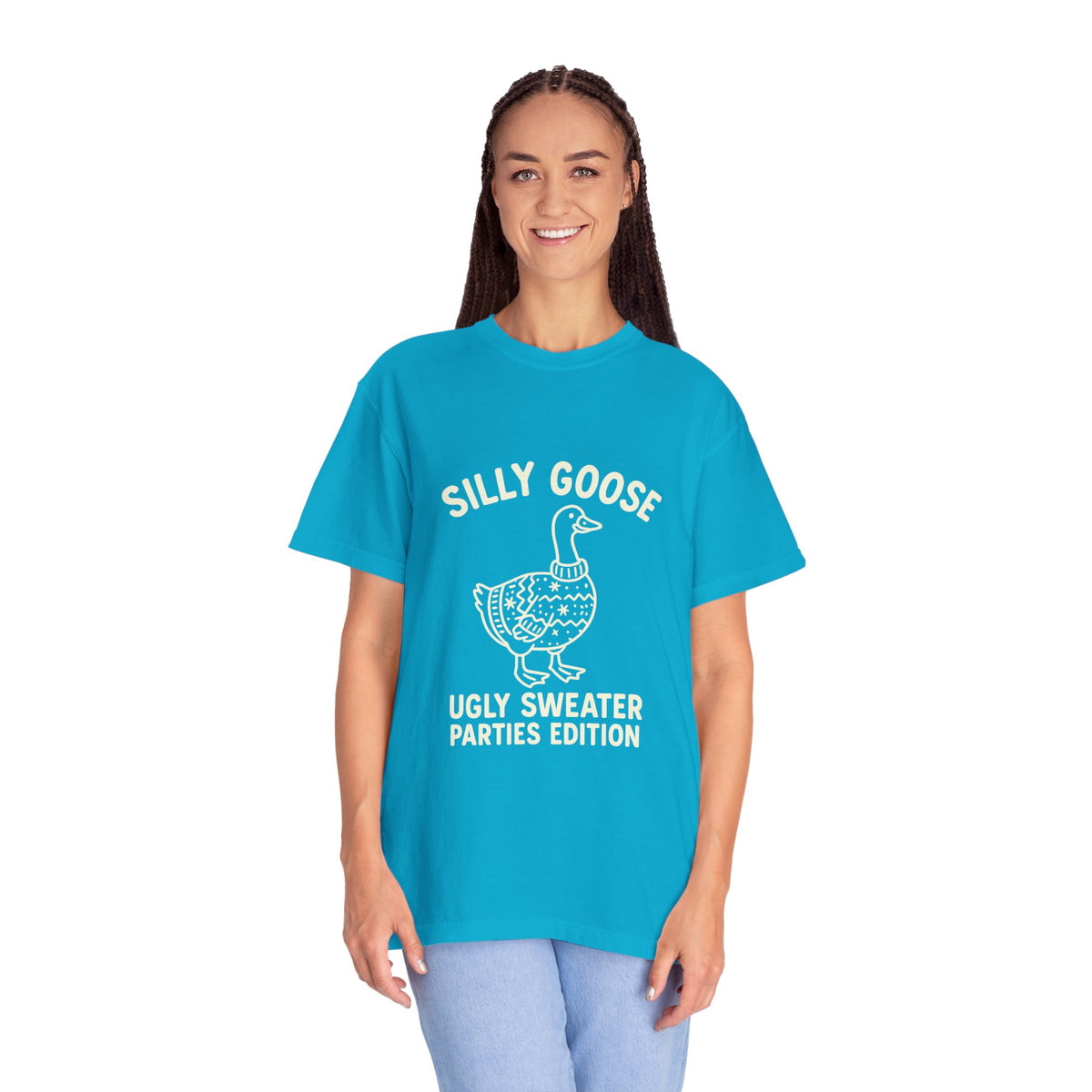 Silly Goose Ugly Sweater Parties Edition T-Shirt - Trending Now - October 2026