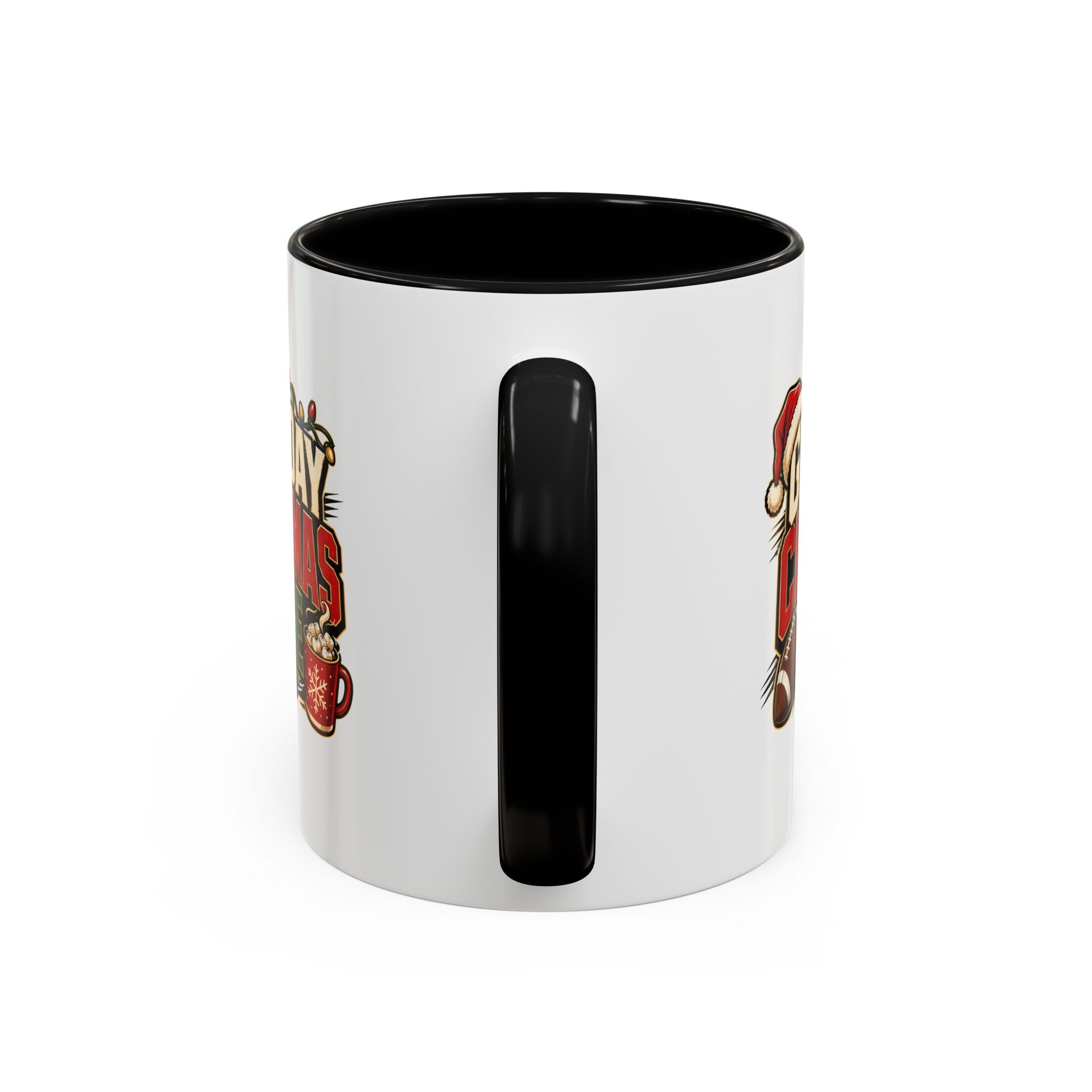 Modern Day Christmas Game Day Christmas Mode Coffee Mug - Holiday Football Mug (11/15oz)