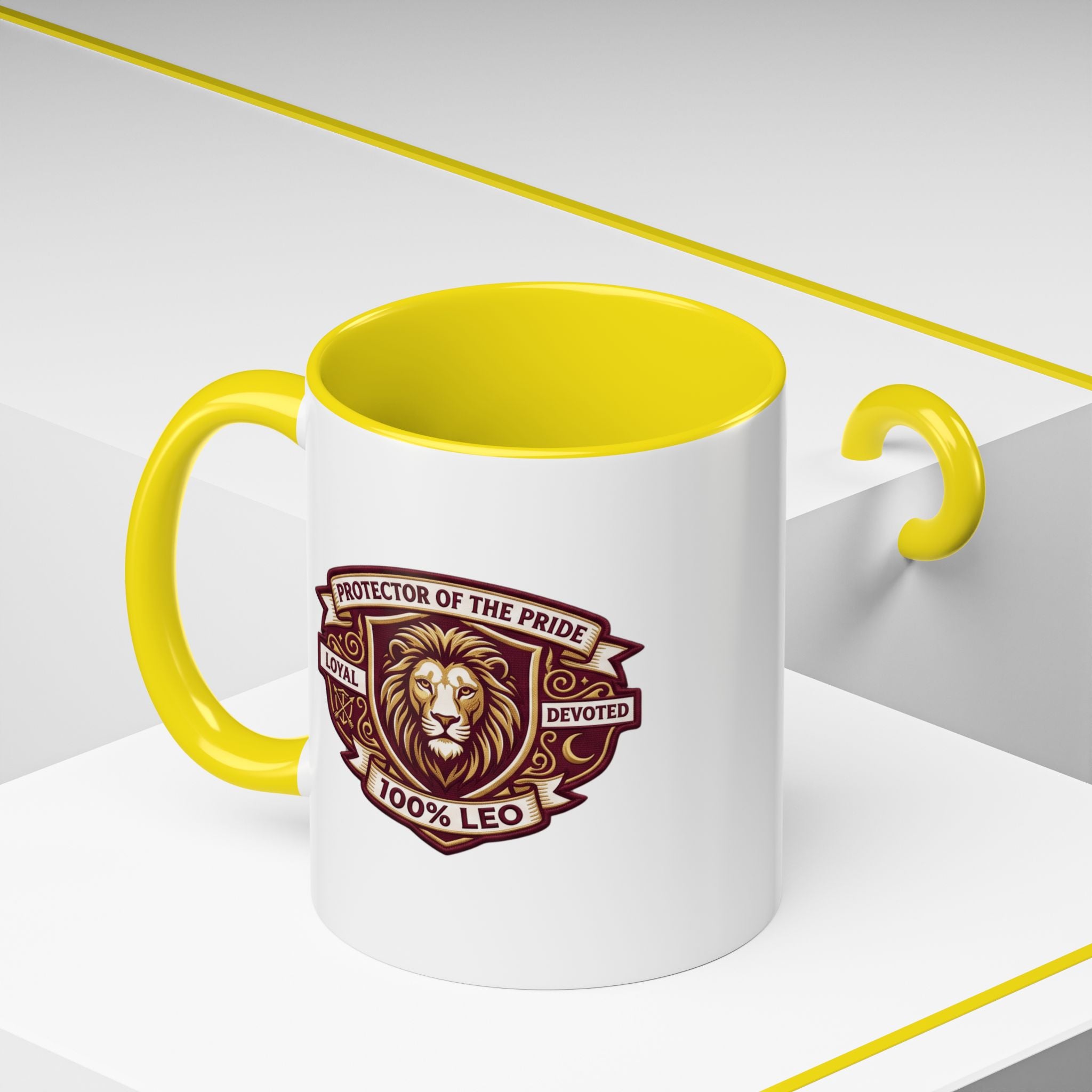 Leo Zodiac Coffee Mug — "Protector of the Pride" Lion Design (11/15 oz)