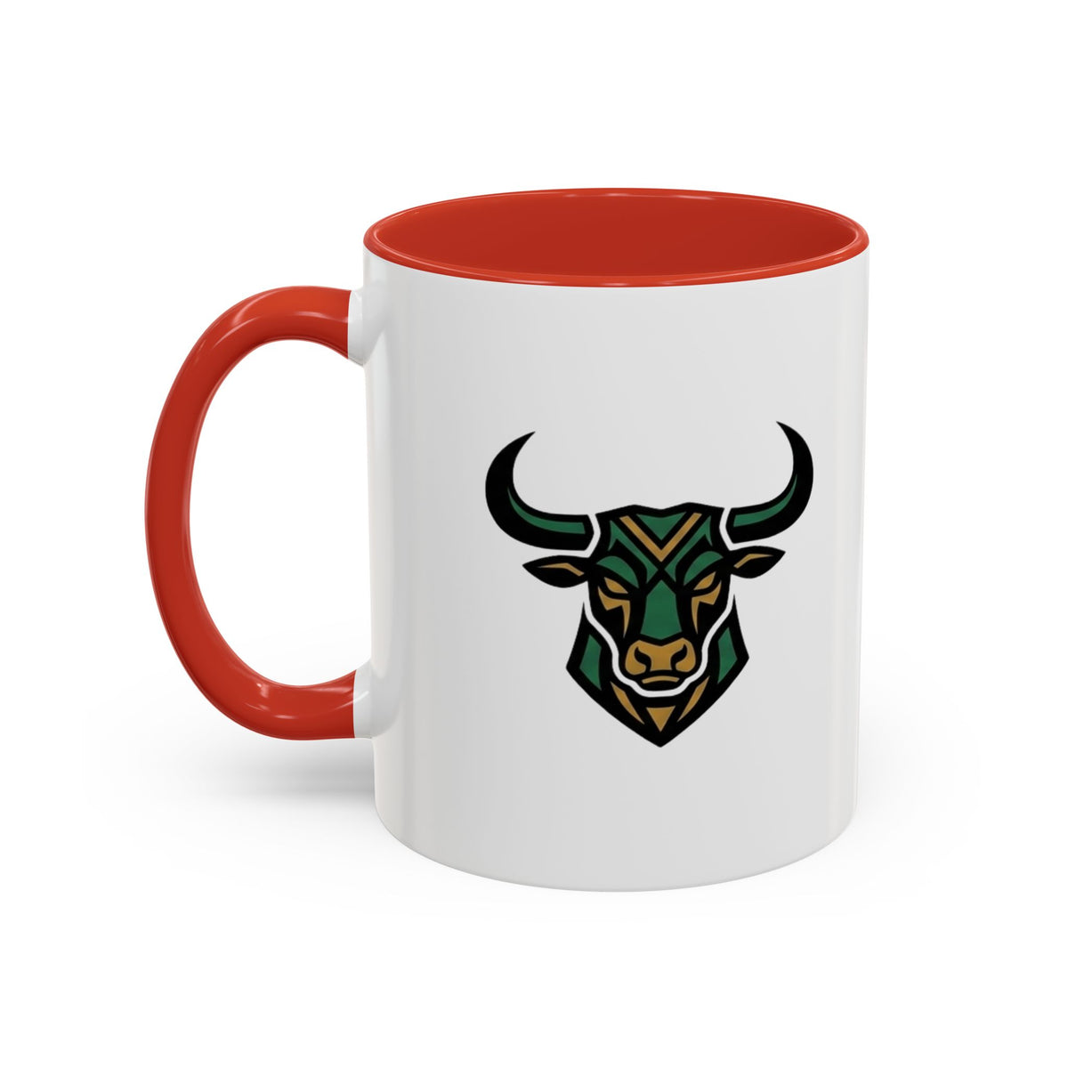 Taurus Geometric Bull Accent Coffee Mug –  Tribal Bull Head Ceramic Mug