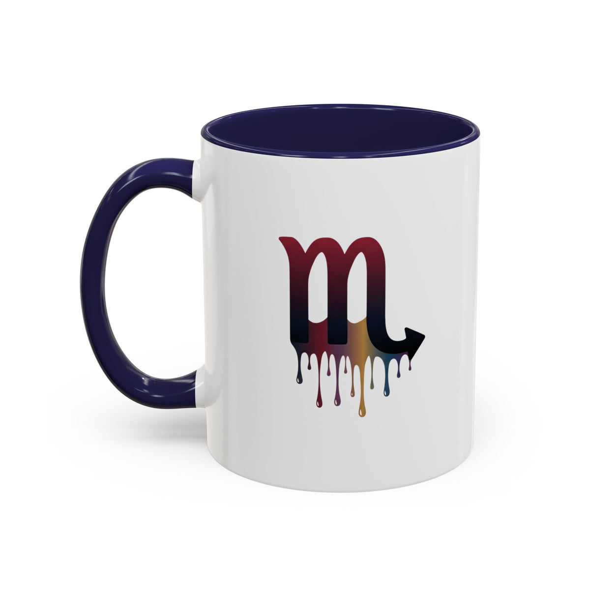 Scorpio Drip Accent Coffee Mug – Zodiac Scorpio Symbol Ceramic Mug