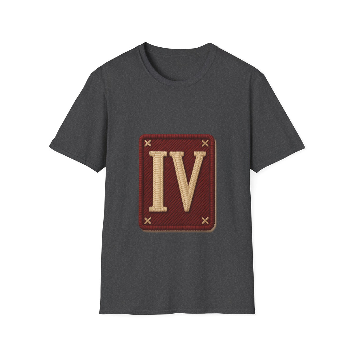 Roman Numeral IV Vintage Patch T-Shirt — Minimal Retro 4 Shirt - Trending Now - August 2026