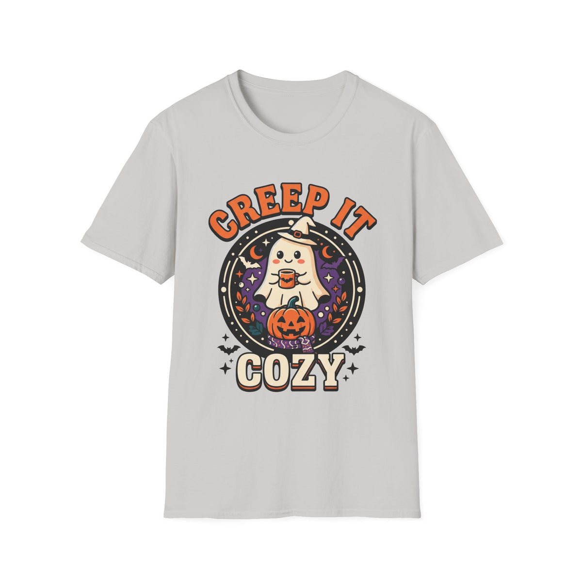 Creep It Cozy T-Shirt — Cute Spooky Ghost Graphic Tee for Halloween & Fall - Trending Now - August 2026