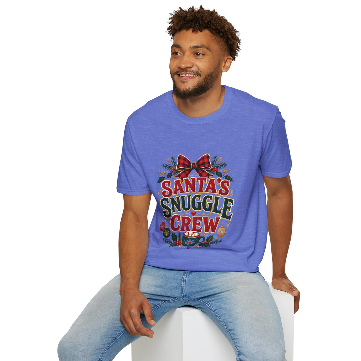 Santa's Snuggle Crew T-Shirt — Cute Christmas Holiday Tee