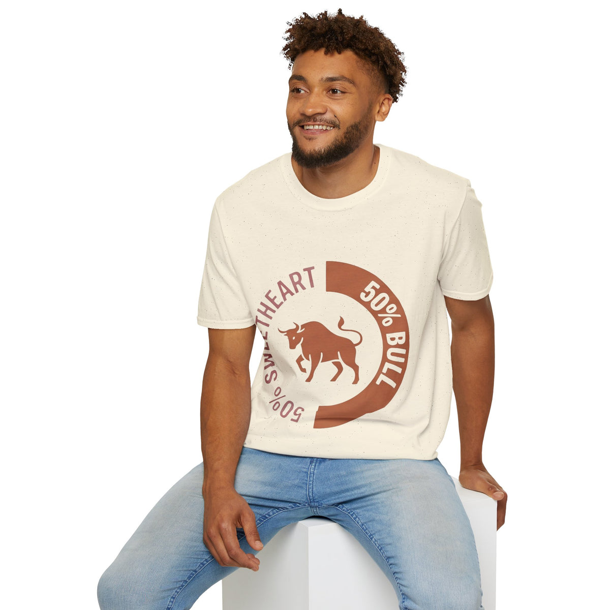 Taurus Bull 50% Sweetheart Graphic T-Shirt — Zodiac Taurus Valentine Tee