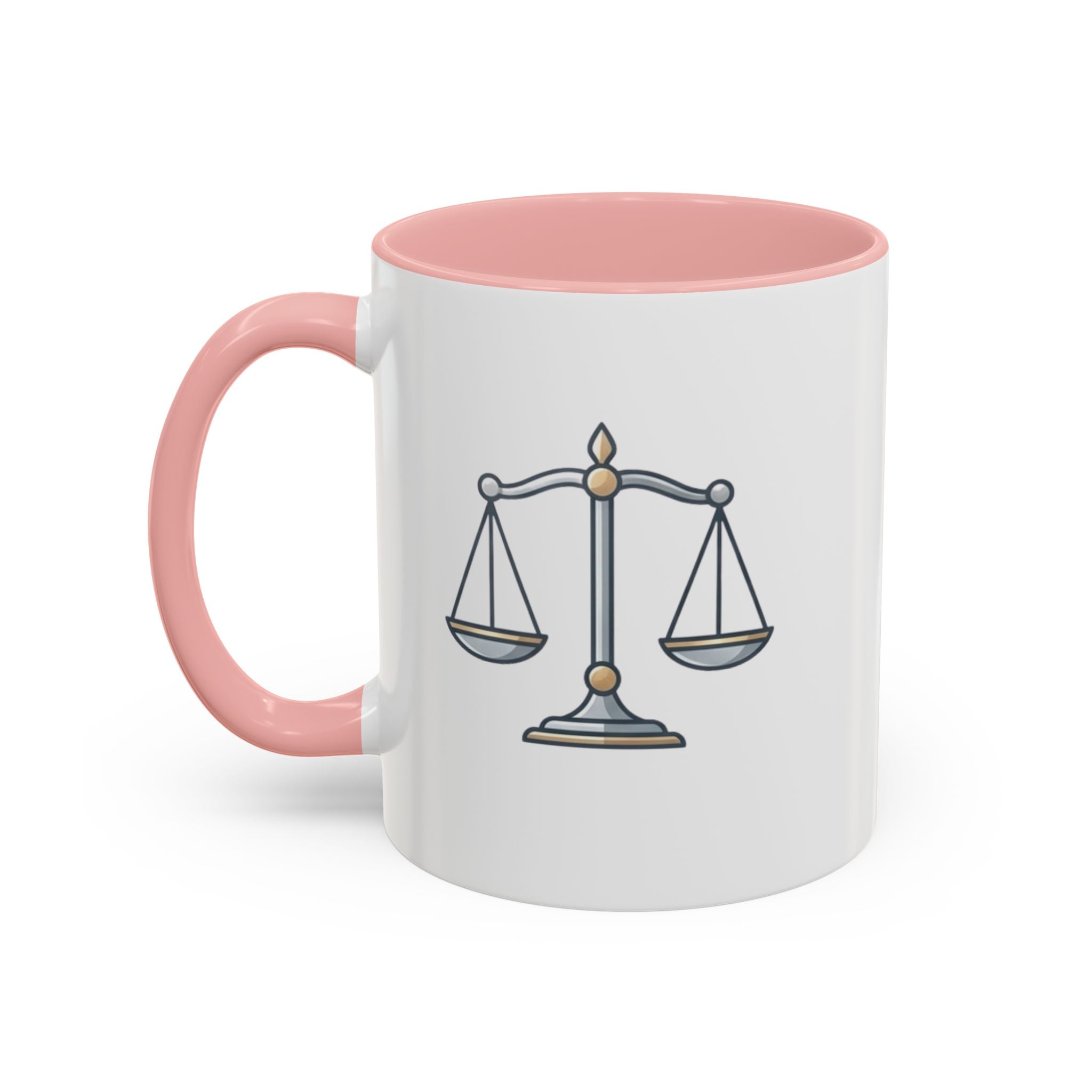 Libra Scales Accent Coffee Mug — Zodiac Libra Horoscope Gift