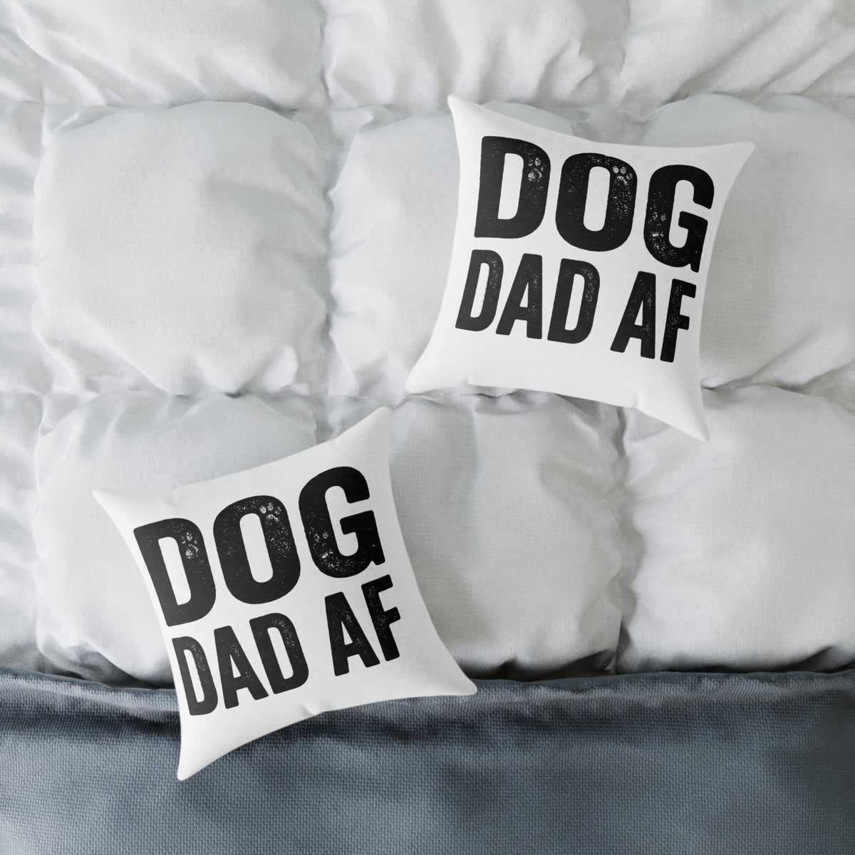 Funny Dog Dad AF Pillow — Funny Square Decorative Pillow for Dog Lovers