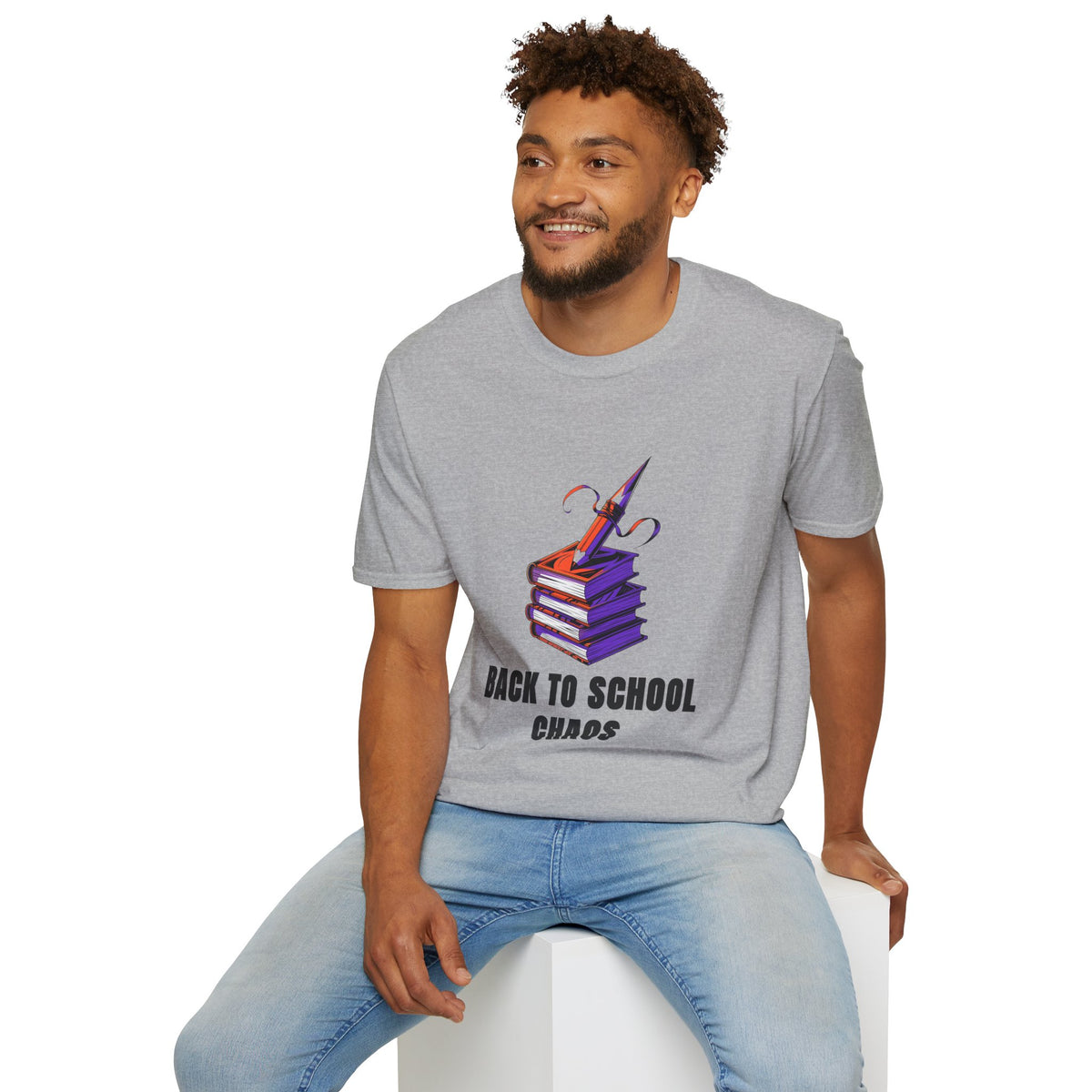 Back to School Chaos T-Shirt — Cute Stacked Books & Pencil Design - Trending Now - August 2026