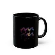 Dripping Rainbow Aquarius Mug — Zodiac Horoscope Coffee Cup