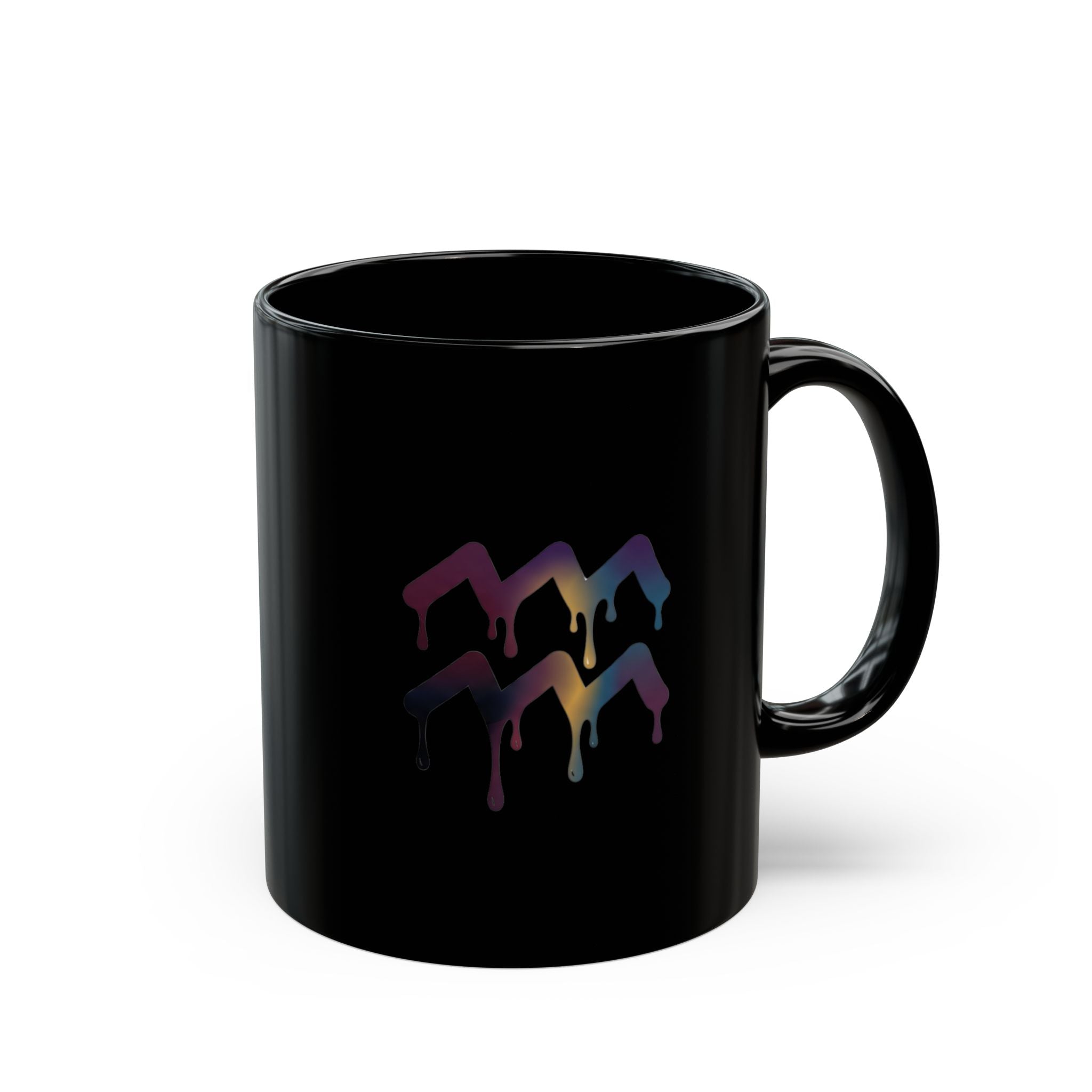 Dripping Rainbow Aquarius Mug — Zodiac Horoscope Coffee Cup