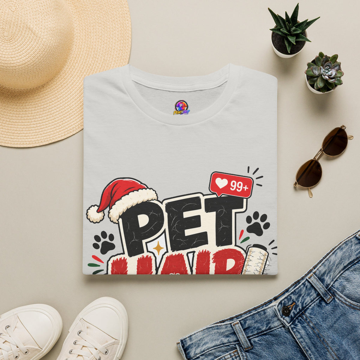 Pet Hair Holiday Tee — Funny Christmas Shirt for Pet Lovers