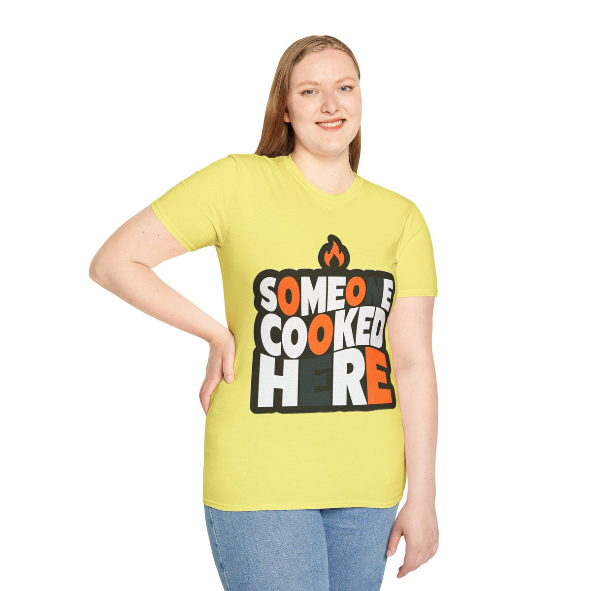 T-Shirt — "Someone Cooked Here" Funny Cooking Graphic Tee - Trending Now - August 2026