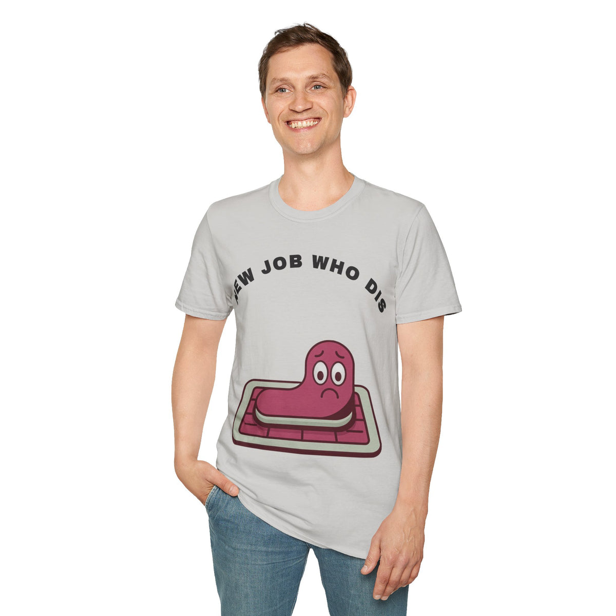 T-Shirt — "New Job Who Dis" Funny Office Cake Graphic Tee - Trending Now - September 2026