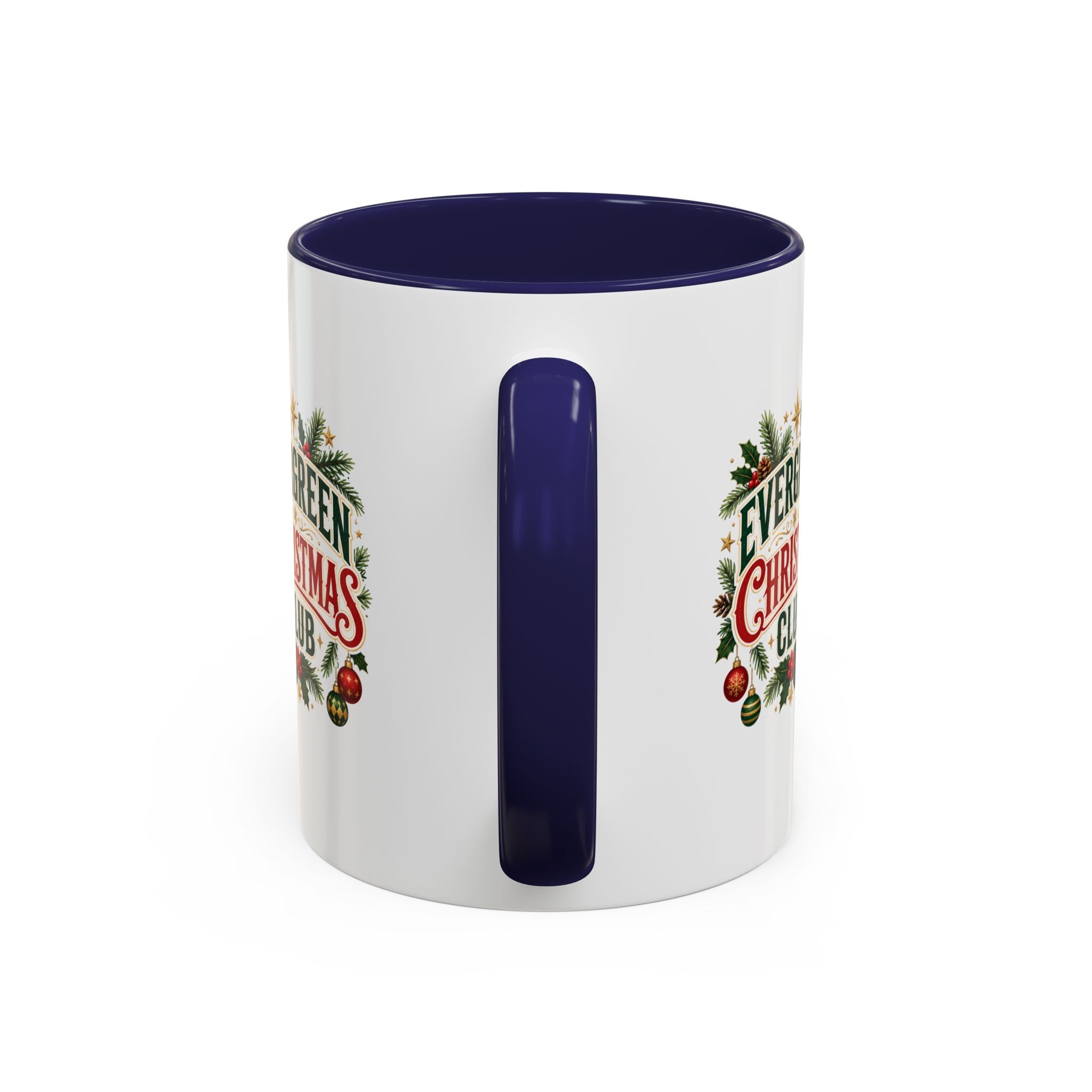 Evergreen Christmas Club Accent Coffee Mug – Festive Holiday Tea & Coffee Cup