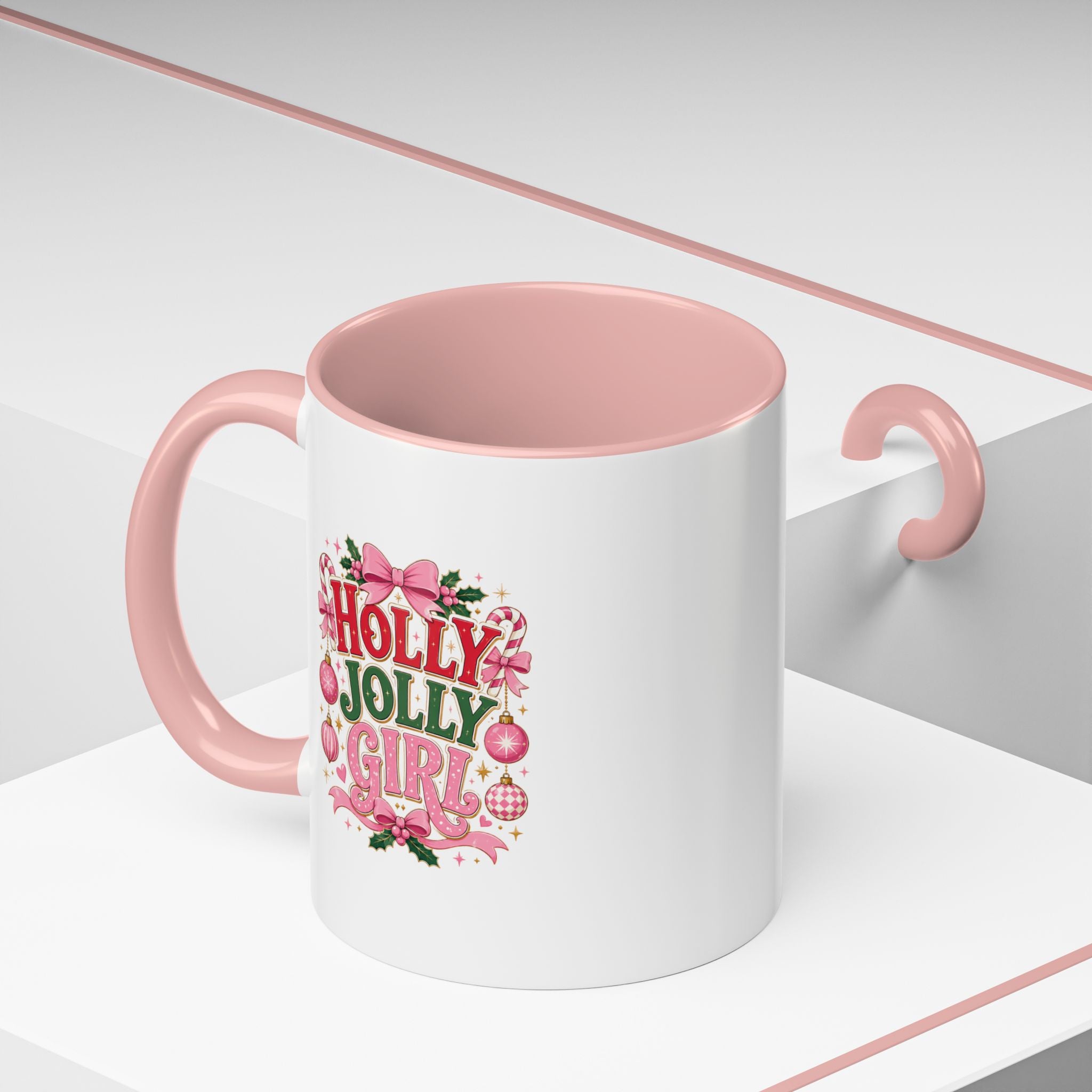 Accent Coffee Mug Holly Jolly Girl