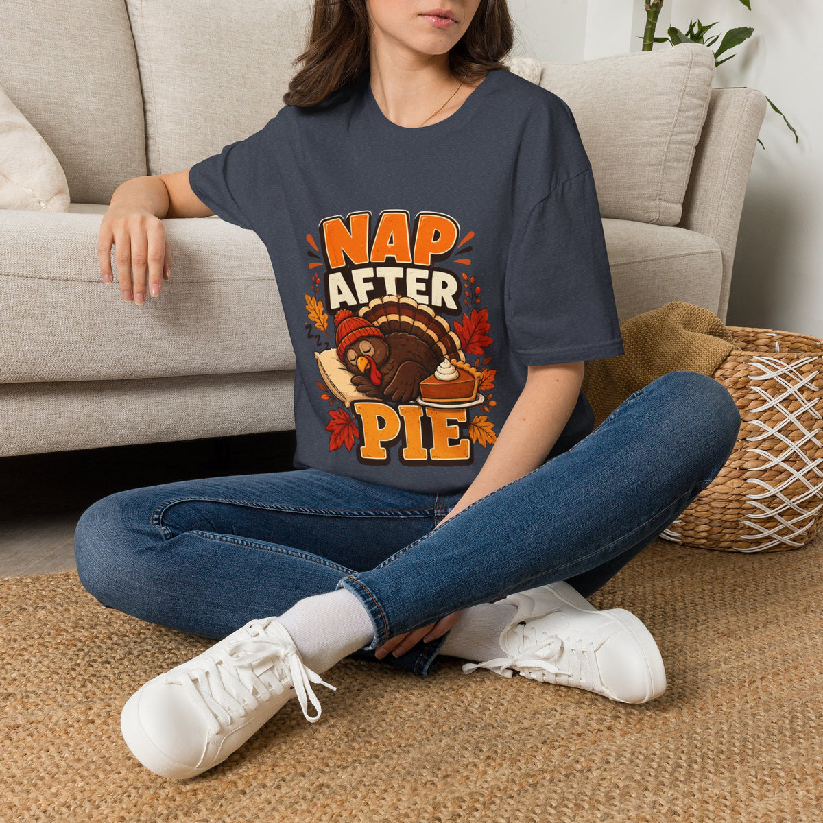 Thanksgiving T-Shirt Nap After Pie T-Shirt — Funny Thanksgiving Turkey Tee