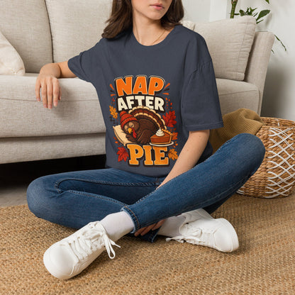 Nap After Pie T-Shirt — Funny Thanksgiving Turkey Tee