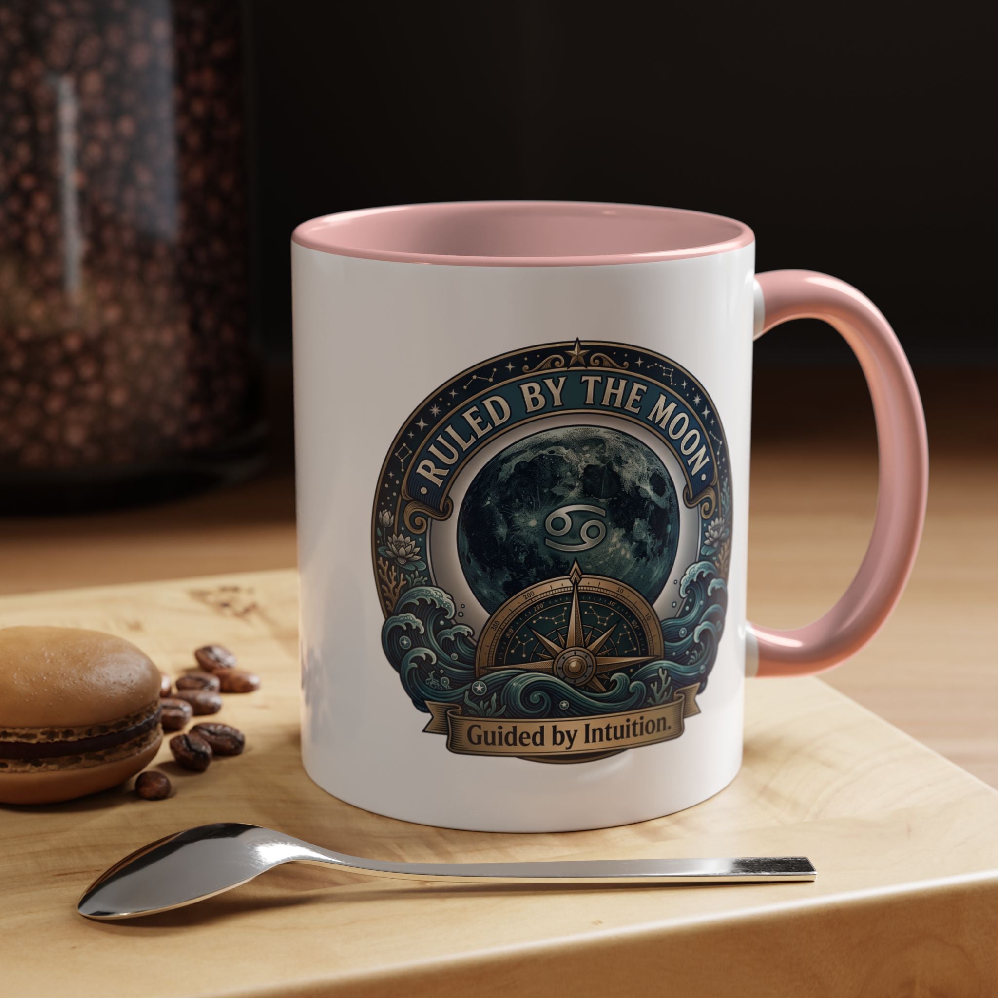 Ruled by the Moon Accent Coffee Mug — Zodiac Cancer Astrology 11/15oz