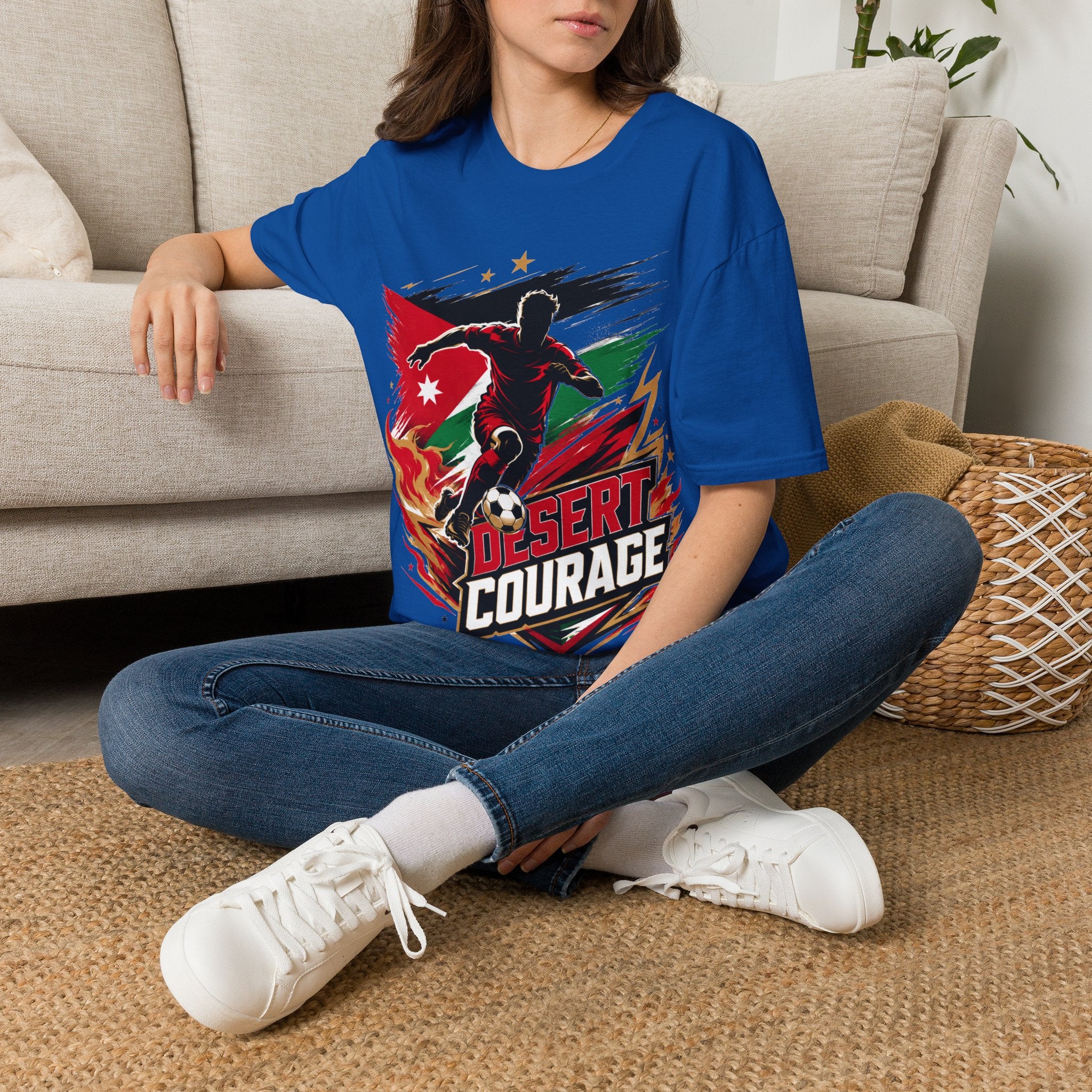 Jordan Soccer T‑Shirt — Desert Courage Flag Design