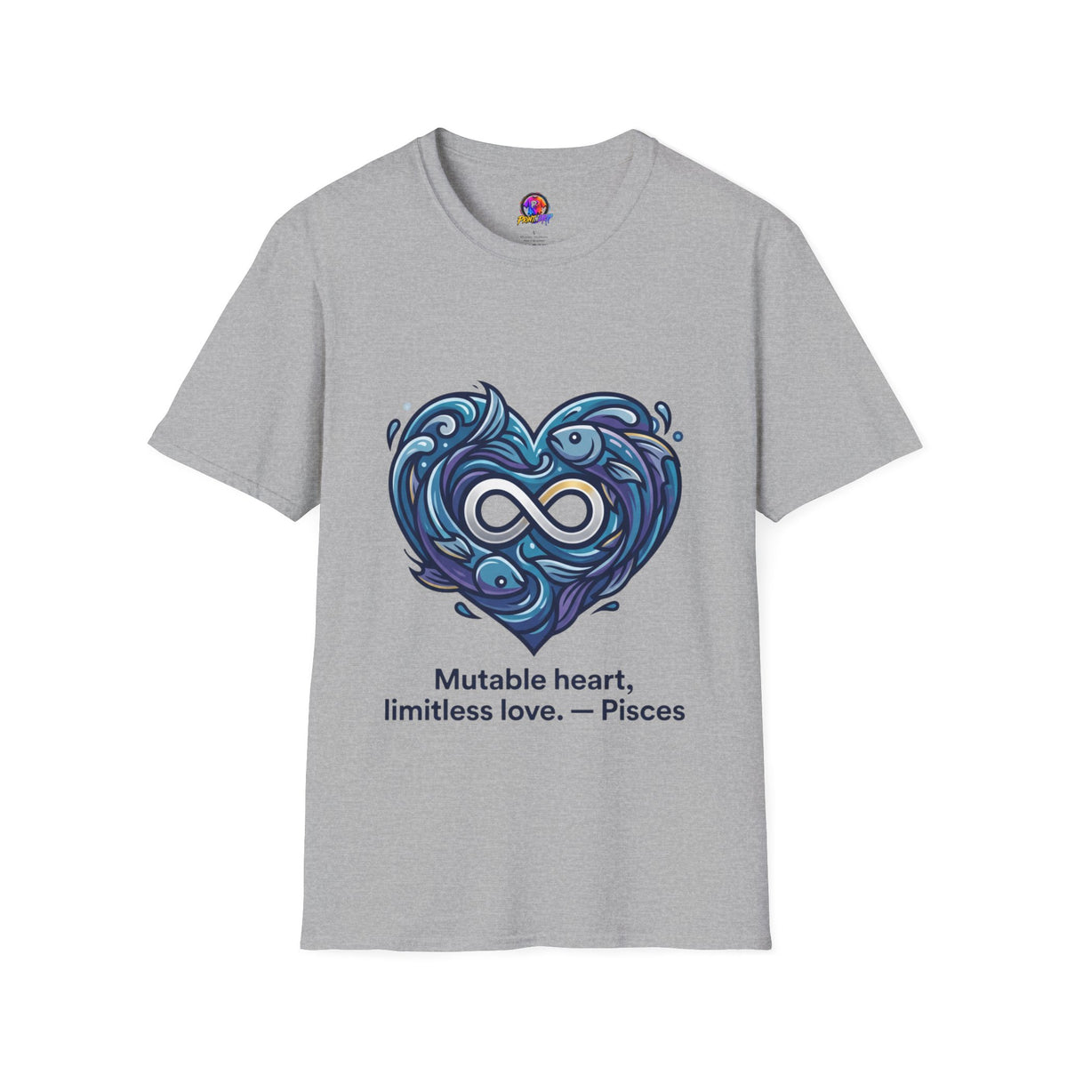 Pisces Infinity Heart T‑Shirt — Zodiac Ocean Love Tee