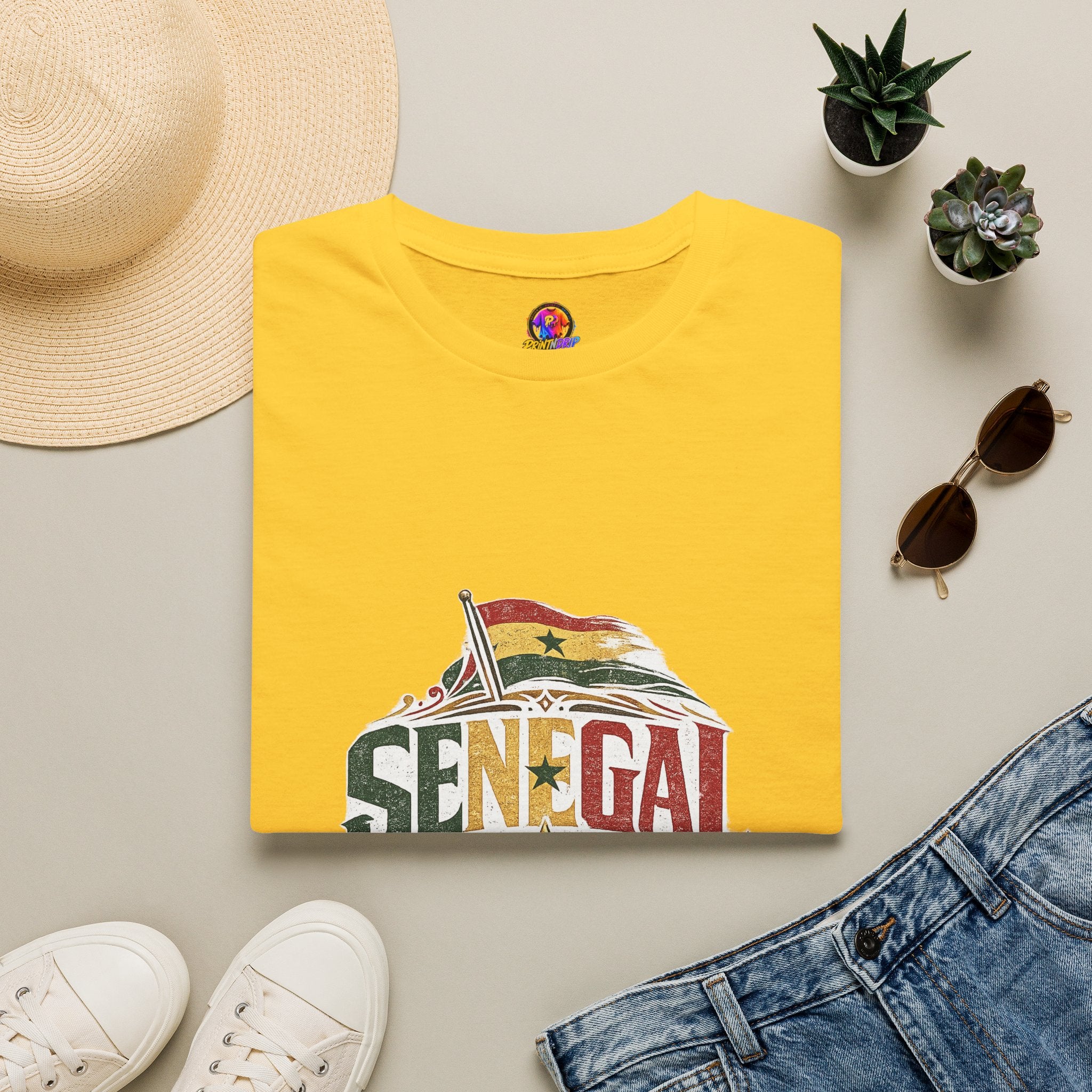 Senegal Flag Graphic T-Shirt — Vintage Senegal Pride Tee