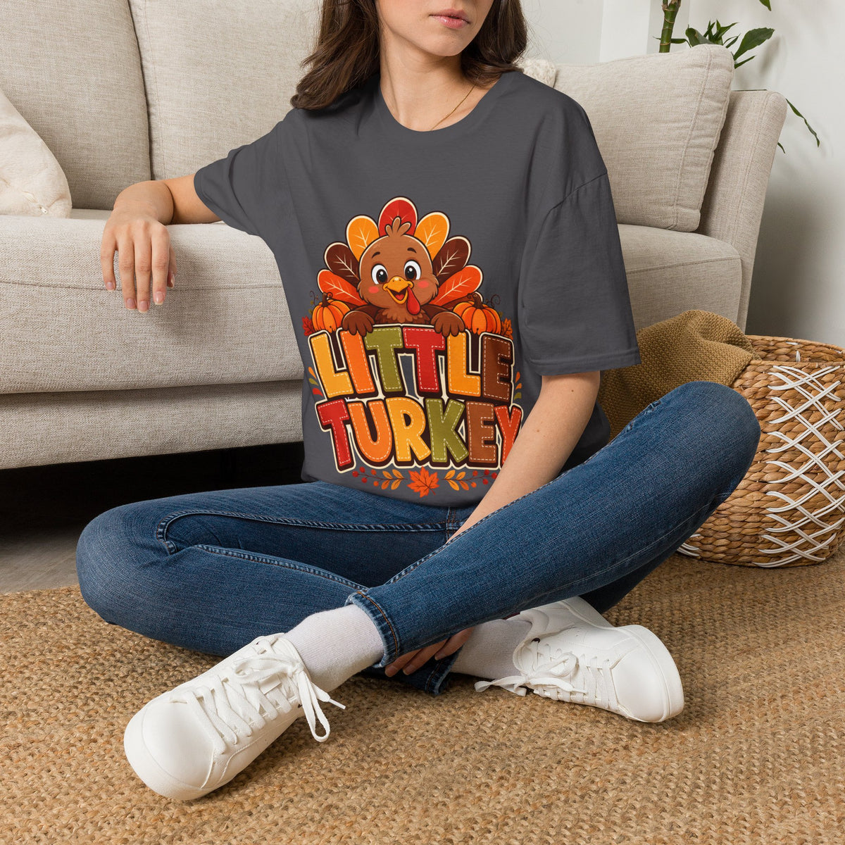 Thanksgiving T-Shirt Little Turkey T‑Shirt – Cute Thanksgiving Kids & Family Tee