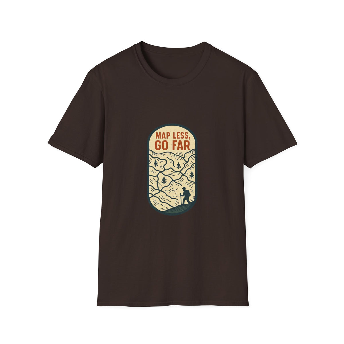 Map Less Go Far T‑Shirt — Vintage Adventure Travel Tee - Trending Now - August 2026
