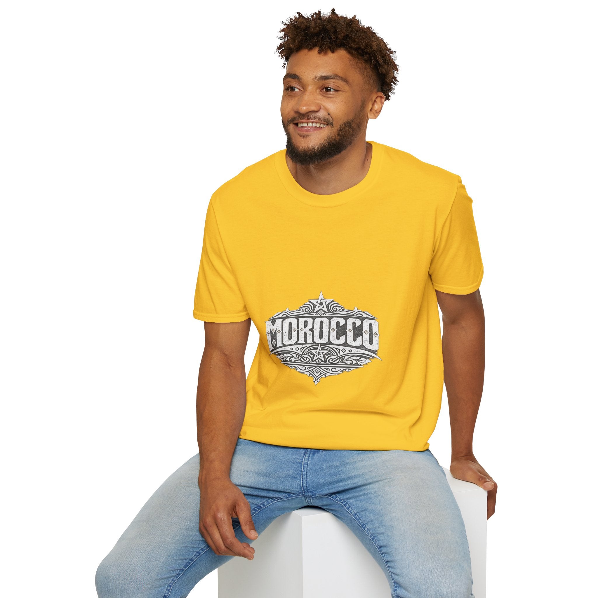 Morocco Vintage Graphic T-Shirt — Travel Tee with Ornamental Crest