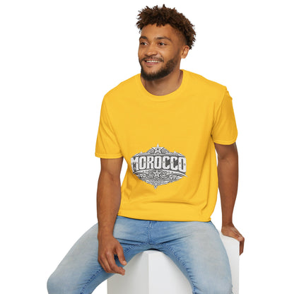 Morocco Vintage Graphic T-Shirt — Travel Tee with Ornamental Crest