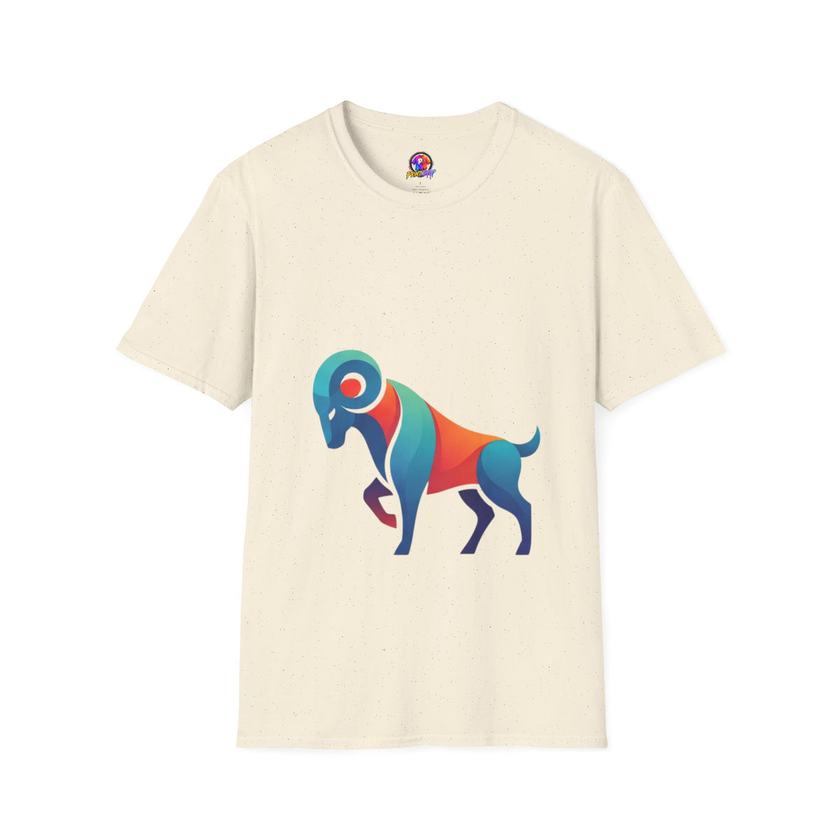 Aries Zodiac  Colorful Ram T-Shirt — Abstract Multicolor Aries Graphic Tee