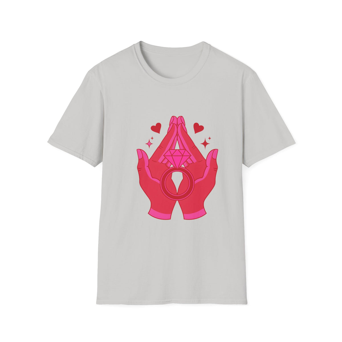Manifested Hands Graphic T-Shirt — Pink Prayer Hands with Hearts - Trending Now - September 2026