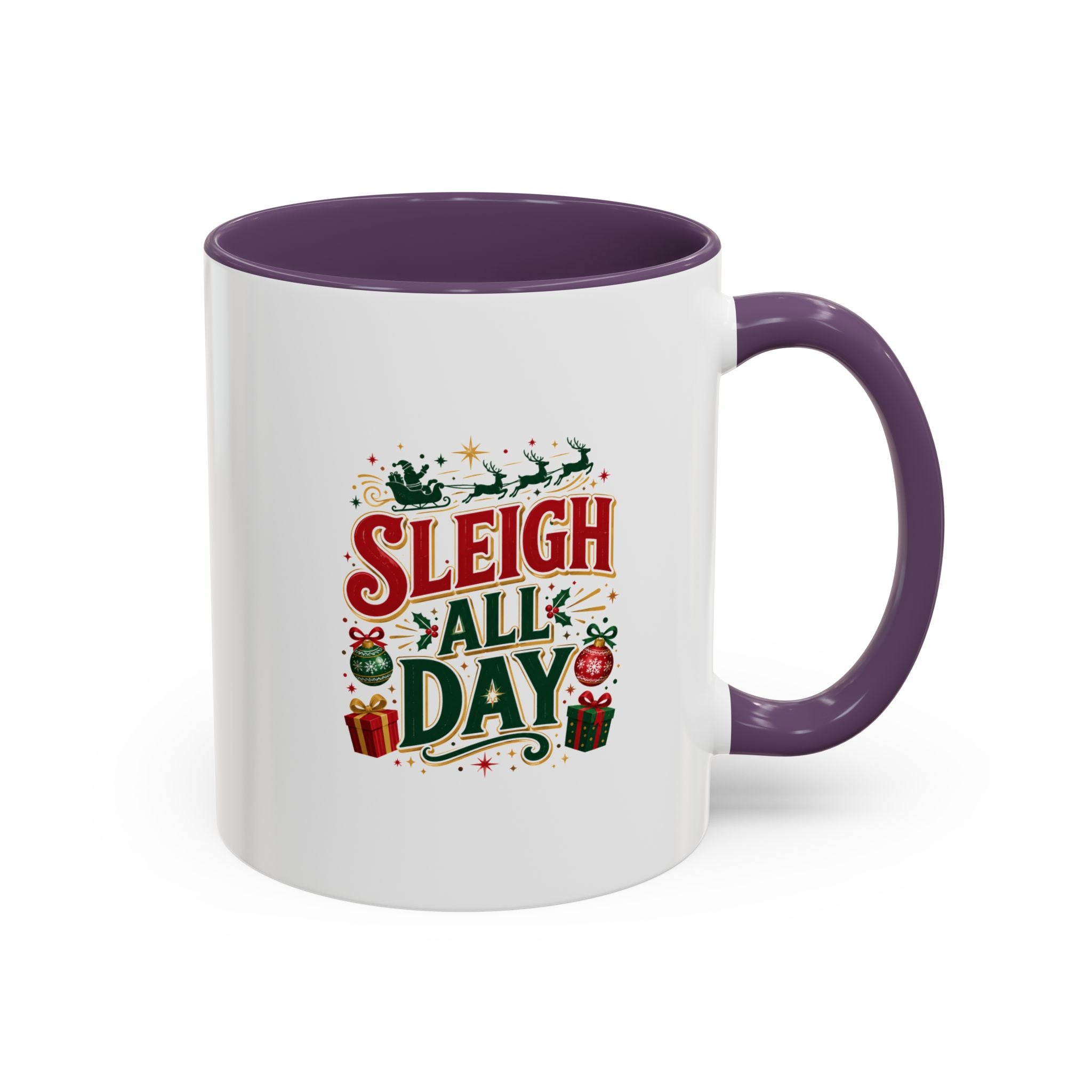 Sleigh All Day Accent Coffee Mug – Holiday Christmas Gift
