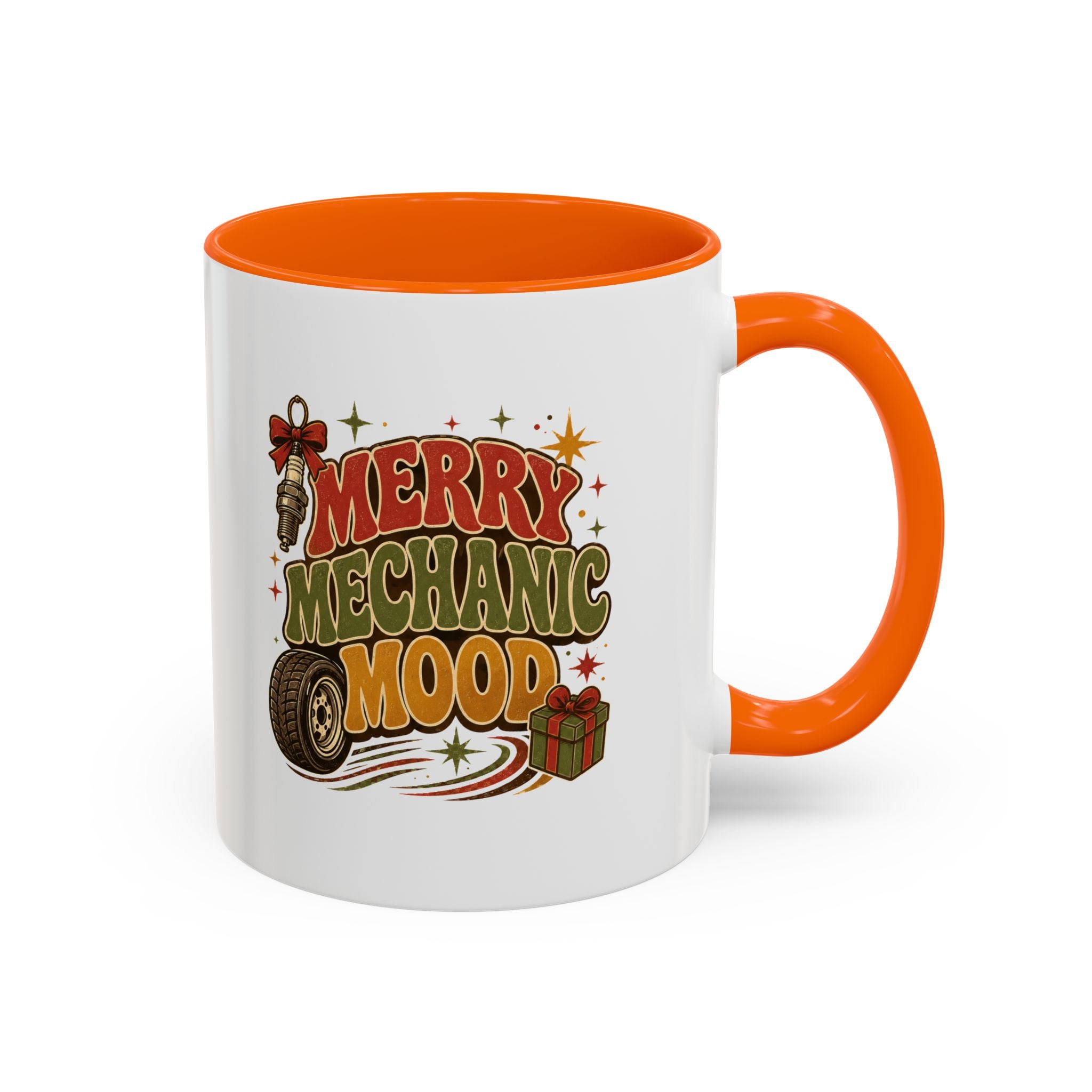 Modern Day Christmas Merry Mechanic Mood Coffee Mug — Holiday Auto Mechanic Gift