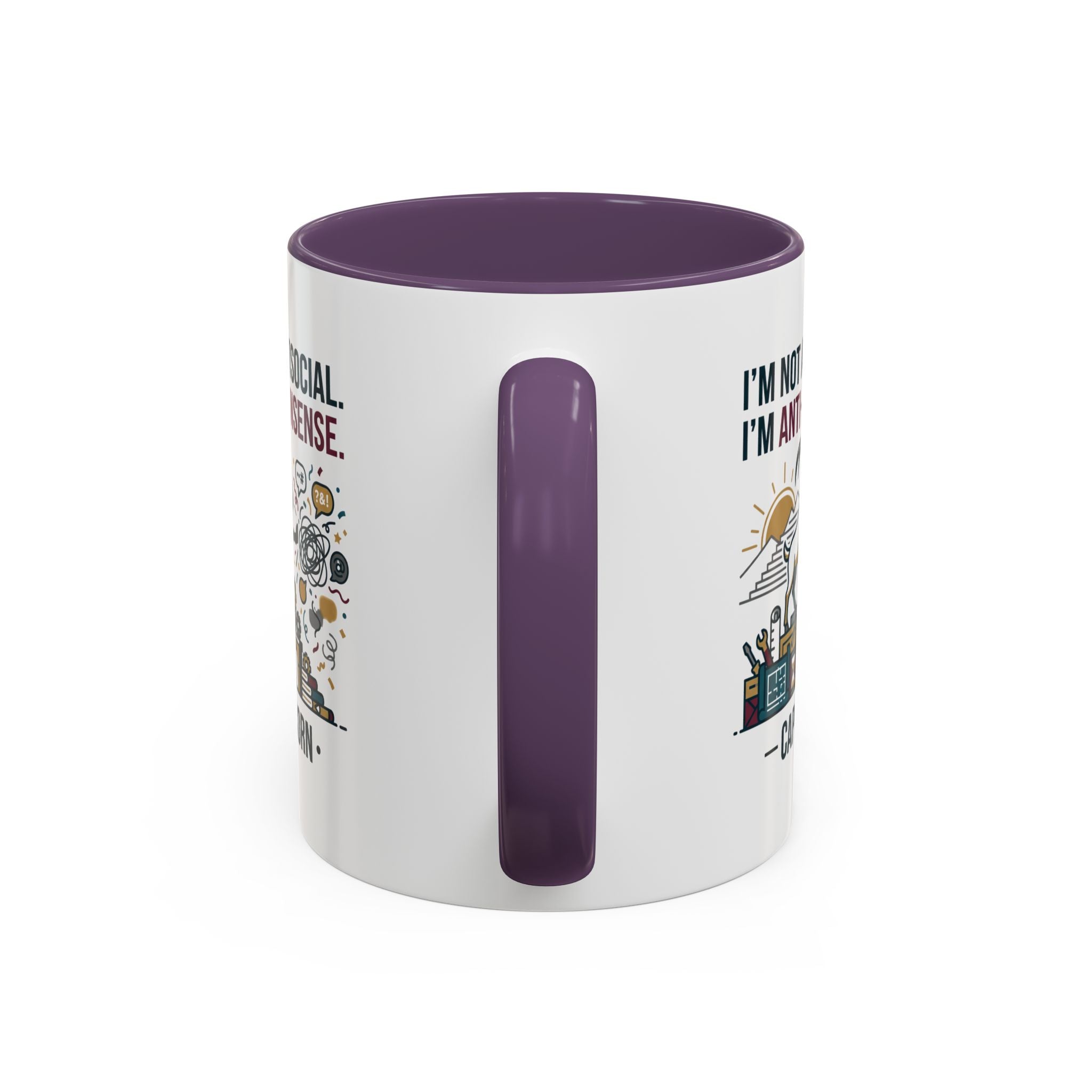 Capricorn Coffee Mug — "I'm Not Antisocial, I'm Anti-Nonsense" Accent Mug