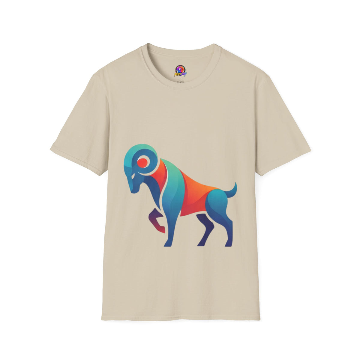 Ram Graphic T-Shirt — Colorful Geometric Sheep/Goat Art