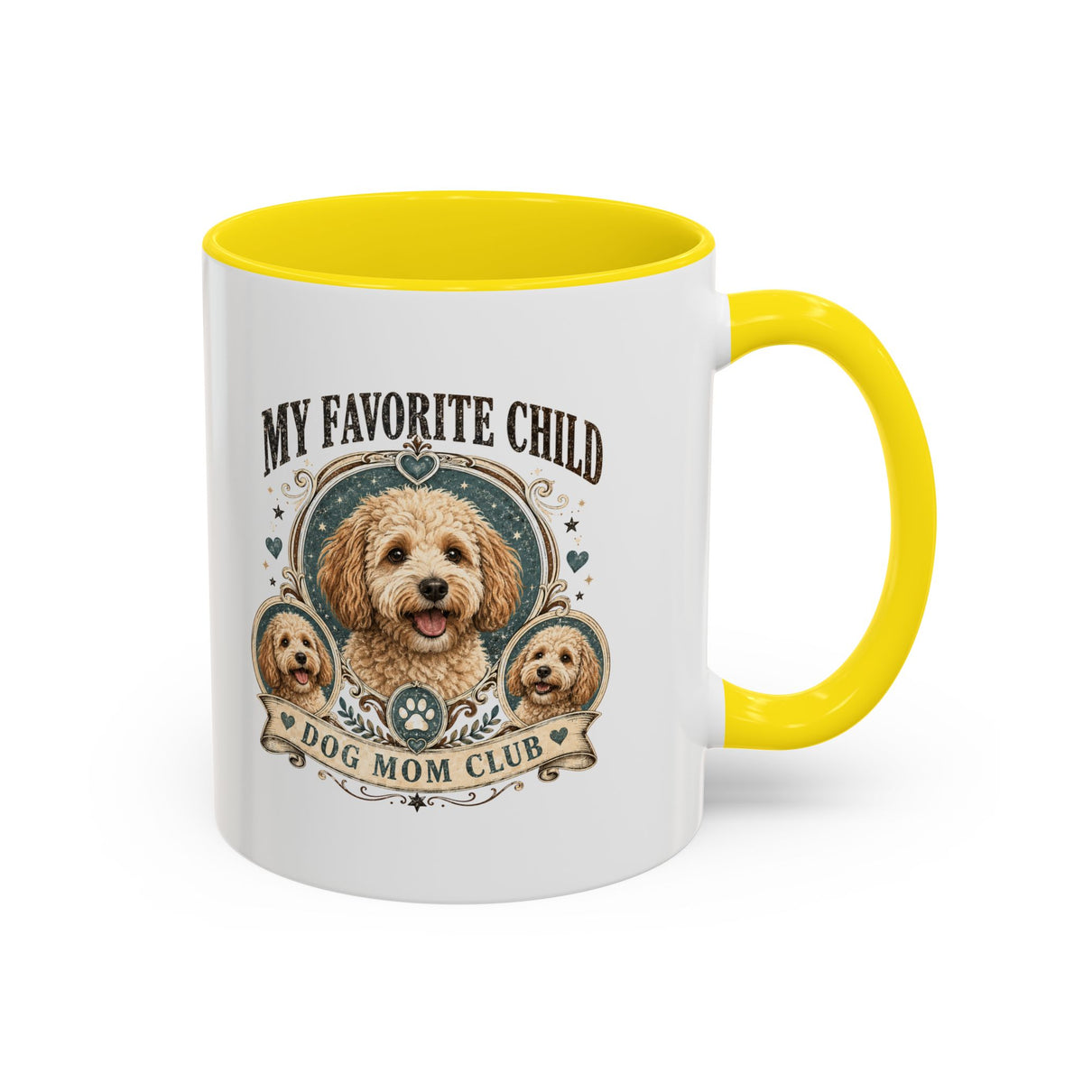 Milo Bailey Dog Dad Mom Dog Mom Coffee Mug – “My Favorite Child” Cute Paw Print Accent Mug