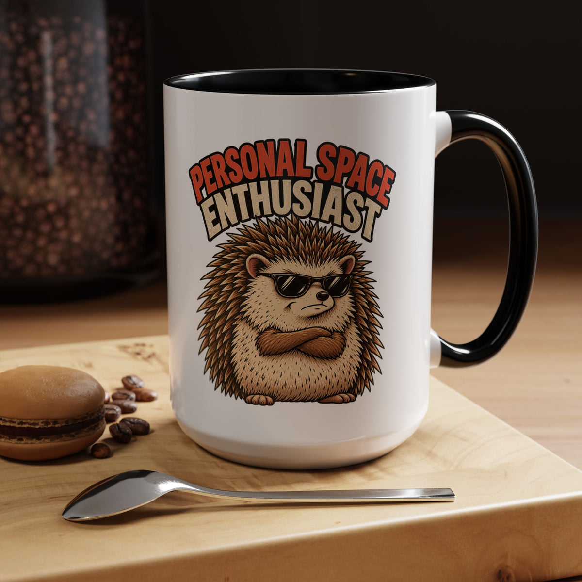Funny And Witty "Personal Space Enthusiast" Accent Coffee Mug (11, 15oz)