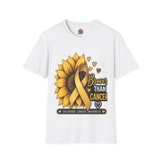 Braver Than Cancer Childhood Cancer Awareness Sunflower T-Shirt