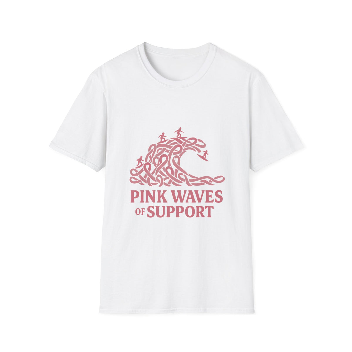 Pink Waves of Support T-Shirt — Breast Cancer Awareness Pink Wave Tee - Trending Now - October 2026